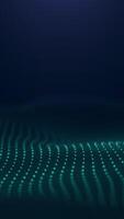 Wave particles background illuminated digital wave of glowing particles. Digital wave particles form for digital background video
