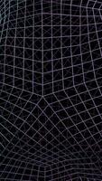Wireframe wave background in motion. Design. 3D animation of grid. video