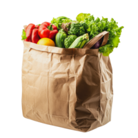 Fresh vegetables in a reusable shopping bag png