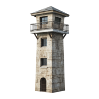 Old stone watchtower in an empty landscape png