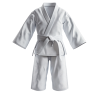 White judo uniform displayed on a mannequin png