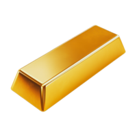 Gold bar resting on a clean surface png