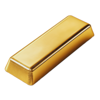 Gold bar resting on a smooth surface png