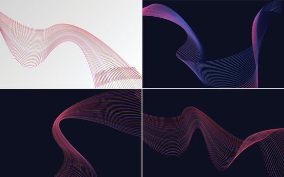 modern wave curve abstract presentation background Pack vector