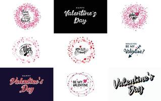 Love word art design with a heart shaped background and a bokeh effect vector