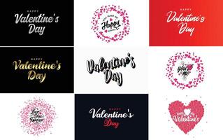 Love word art design with a heart shaped background and a bokeh effect vector