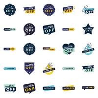25 Customizable element Designs in the Up to 70 Off Bundle Perfect for Sale Advertising vector