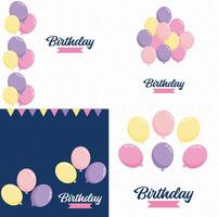 Happy Birthday design with a vintage typewriter font and a paper texture background vector