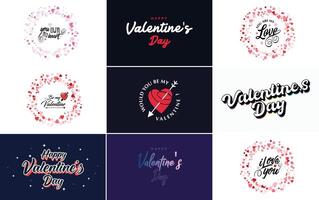 Love word art design with a heart shaped gradient background vector