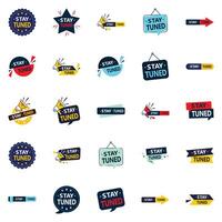 25 high quality element elements for a polished brand identity Stay Tuned vector