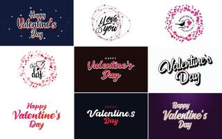Love word art design with a heart shaped background and a bokeh effect vector
