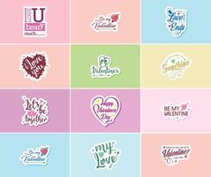 Love is in the Details Valentine's Day Typography and Graphics Stickers vector