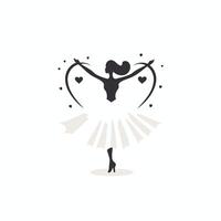 Ballerina icon in flat style Ballerina illustration on white isolated background vector