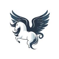 Horse with wings illustration on white background Design element vector