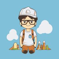 construction worker design illustration eps10 graphic element vector