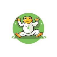 Frog cartoon element illustration Frog character design Frog mascot logo vector