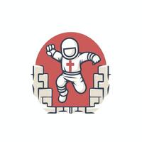 Astronaut in space suit Astronaut icon illustration vector