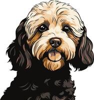 A Portrait of a Happy, Smiling Dog vector