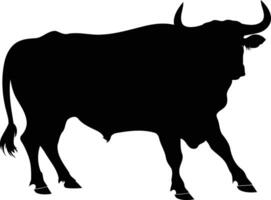 A simple yet striking silhouette of a bull, perfect for branding, illustrations, or website design vector