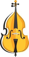 A simple, stylized illustration of a double bass, perfect for music related projects vector