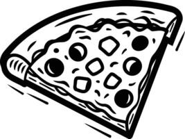 A hand drawn illustration of a delicious pizza slice, perfect for menus, food blogs, and social media vector