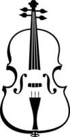 A simple yet elegant silhouette of a violin, perfect for music related projects and designs vector