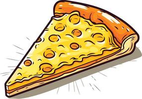 A Single Slice of Cheese Pizza vector