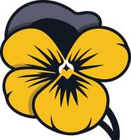 Yellow Flower with Black Center vector