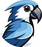 Blue Parrot with Striking Features vector