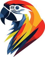 Abstract Portrait of a Parrot vector