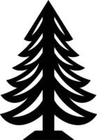Simple, stylish black silhouette of a pine tree, perfect for logos, branding, or nature themed designs vector