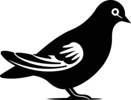 Simple, bold silhouette of a dove, ideal for logo design, branding, and peace themed projects vector