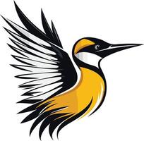 A stylized, vibrant kingfisher in flight, perfect for branding, logos, and illustrations vector