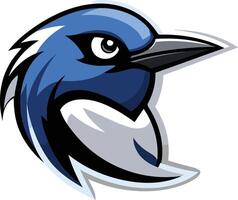 A powerful and dynamic blue bird logo design, perfect for sports teams, businesses, and organizations looking for a bold and memorable mascot vector