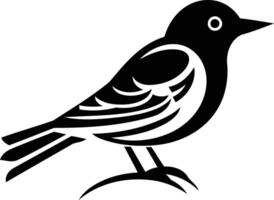Simple, black and white illustration of a stylized bird, perfect for logos, branding, or design projects vector