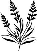 Simple yet elegant black and white floral illustration, perfect for adding a touch of nature to any design vector
