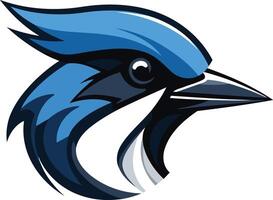 A dynamic and striking blue jay logo design, perfect for businesses seeking a bold and unique brand identity vector