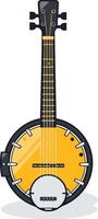 A simple, clean illustration of a banjo, perfect for music-related projects, websites, and social media vector