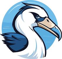 A powerful and dynamic logo featuring a stylized albatross head, perfect for a brand seeking a connection to nature, strength, and freedom vector