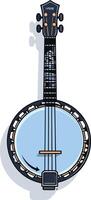 A simple, flat illustration of a banjo, perfect for music-related projects, websites, and social media vector