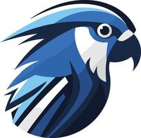 A dynamic blue falcon head logo, perfect for a brand looking for a powerful and assertive image vector
