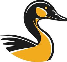 A stylized goose head logo, perfect for branding or design projects vector