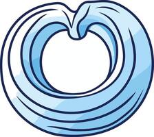 Abstract circular design in cool blue tones vector