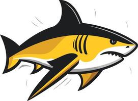 A fierce and dynamic cartoon shark design, perfect for sports teams, branding, or any project needing a powerful mascot vector