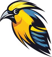 A bold and dynamic bird mascot design, perfect for sports teams, businesses, and branding projects vector