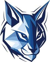 A bold and powerful stylized bobcat head, perfect for use as a mascot, logo, or design element vector
