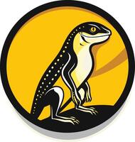 A bold and playful lizard logo, perfect for a brand seeking a unique and memorable mascot vector