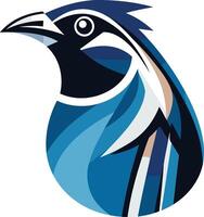 A stylized bluebird with a bold, geometric design, perfect for logos, branding, or as a mascot vector