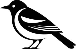 Simple black and white silhouette of a bird, perfect for branding, logos, and website designs vector