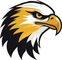A powerful and majestic bald eagle head, perfect for sports team logos, branding, or any design project needing strength and determination vector